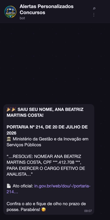 DM do radar: saiu seu nome no DOU